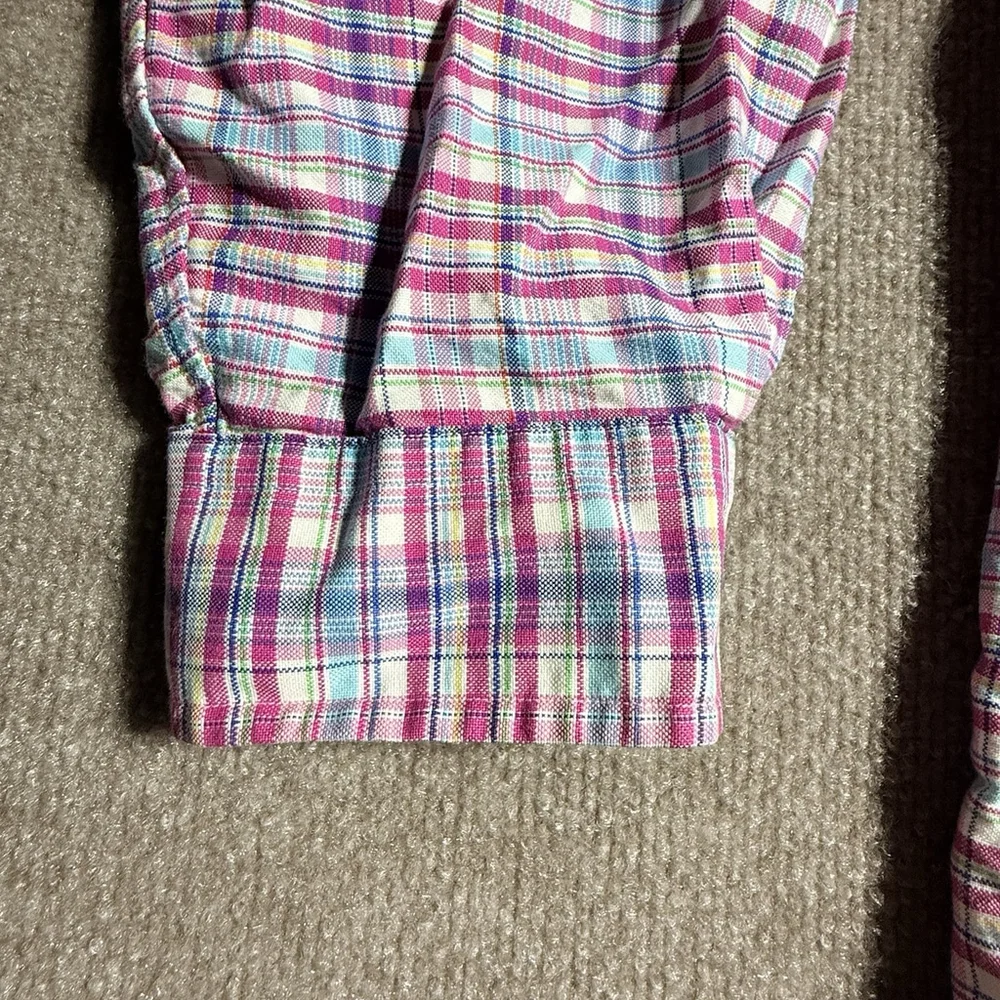 Polo Ralph Lauren Shirt Mens XXL Pink Blue Plaid Classic Fit Oxford Button Down - Picture 14 of 16